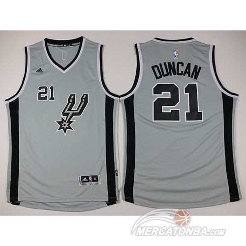 Maglia NBA Bambino Duncan,San Antonio Spurs Grigio