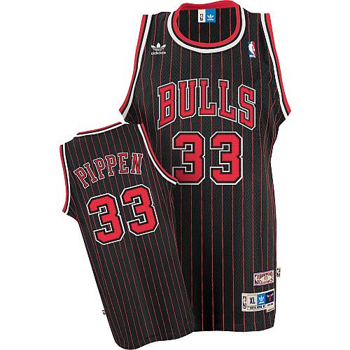 Maglia NBA Pippen,Chicago Bulls Nero
