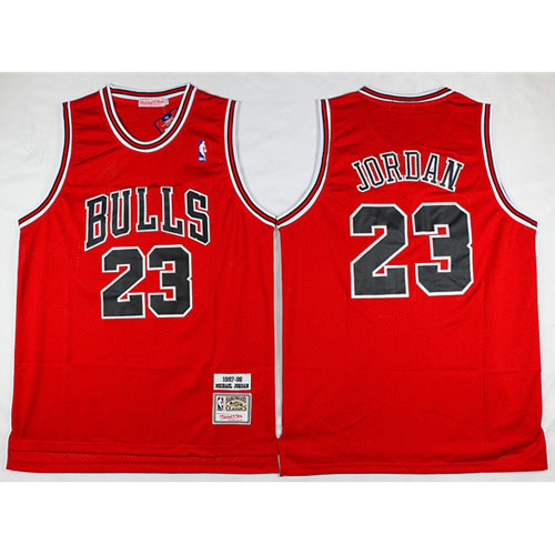 Maglia NBA Retro Jordan 97-98,Chicago Bulls Rosso