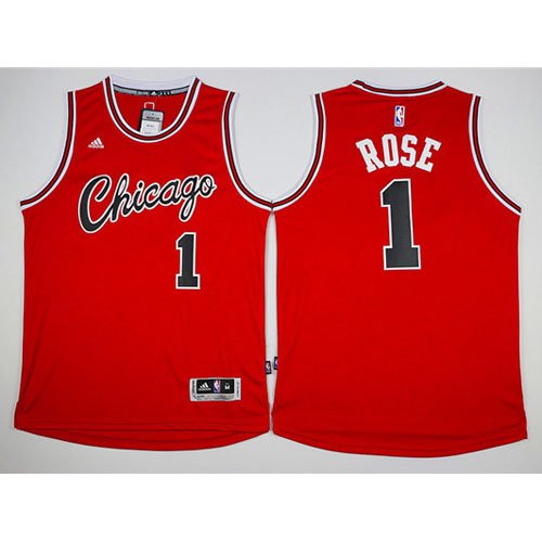 Maglia NBA Retro Rose,Chicago Bulls Rosso