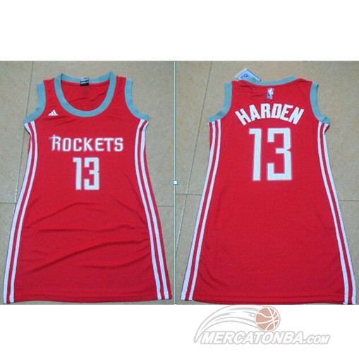 Maglia NBA Donna Harden,Houston Rockets Rosso