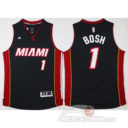 Maglia NBA Bosh,Miami Heats Nero