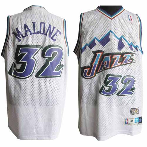 Maglia NBA retro Malone,Utah Jazz Bianco