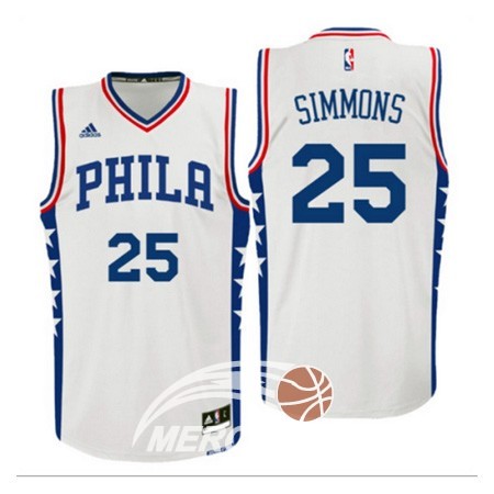 Maglia NBA Simmons,Philadelphia 76ers Bianco