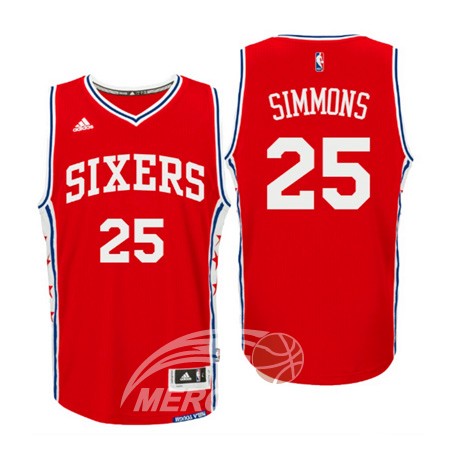 Maglia NBA Simmons,Philadelphia 76ers Rosso