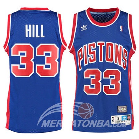 Maglia NBA Hill,Detroit Pistons Blu