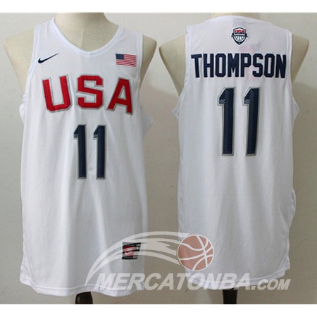 Maglia NBA Twelve USA Dream Team Thompson Bianco