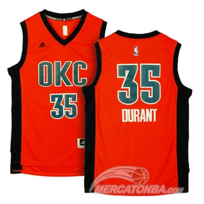 Maglia NBA Durant,Oklahoma City Thunder Arancione