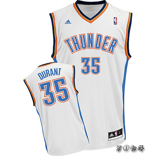 Maglia NBA Rivoluzione 30 Durant,Oklahoma City Thunder Bianco
