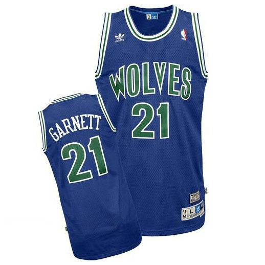 Maglia NBA retro Garnett,Minnesota Timberwolves Blu2