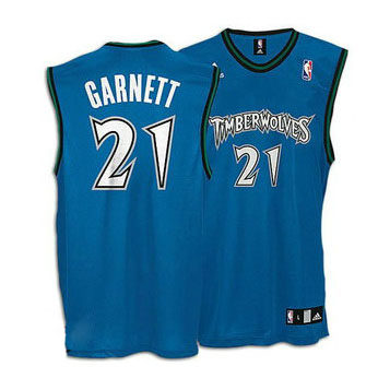 Maglia NBA retro Garnett,Minnesota Timberwolves Blu