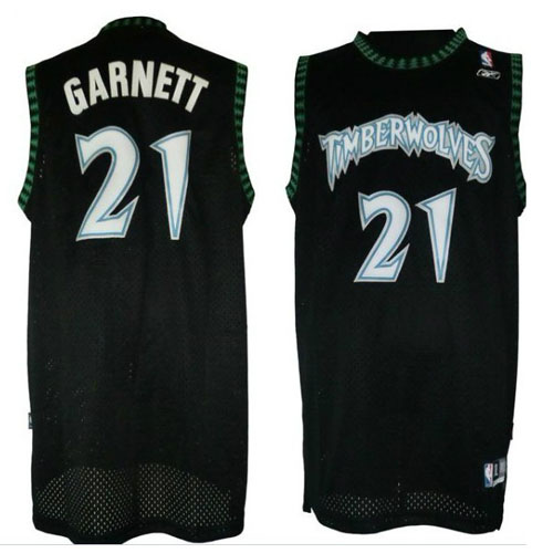 Maglia NBA retro Garnett,Minnesota Timberwolves Nero