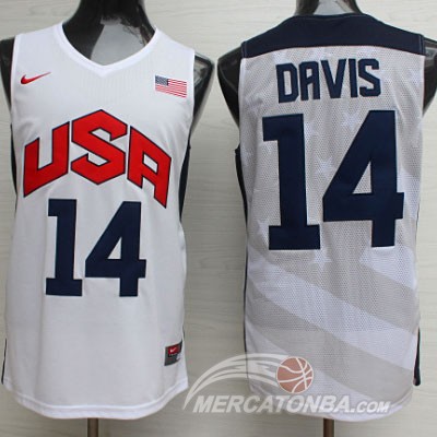 Maglia NBA Davis,USA 2012 Bianco