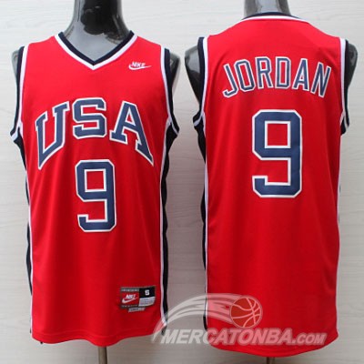 Maglia NBA Jordan,USA 1984 Rosso