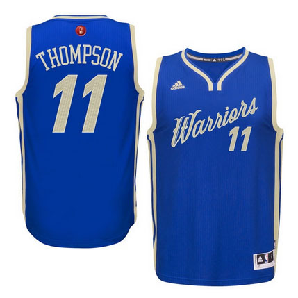 Maglia NBA Thompson Christmas,Golden State Warriors Blauw