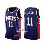 Maglia Brooklyn Nets Kyrie Irving NO 11 Citta 2021-22 Blu