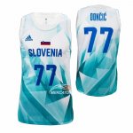 Maglia Slovenia Luka Doncic NO 77 Tokyo 2021 Bianco