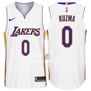 Maglia NBA Autentico Lakers Kuzma 2017-18 Bianco