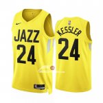 Maglia Utah Jazz Walker Kessler NO 24 Icon 2022-23 Giallo