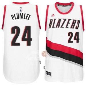 Maglia NBA Plumlee Portland Trail Blazers Blanco