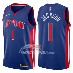 Maglia NBA Detroit Pistons Reggie Jackson Icon 2017-18 Blu