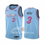 Maglia Miami Heat Dwyane Wade Citta Blu