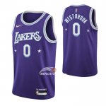 Maglia Los Angeles Lakers Russell Westbrook NO 0 Citta Edition 2021-22 Viola
