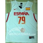 Maglia NBA Juegos Olimpicos Rio Spagna Rubio Bianco 2016