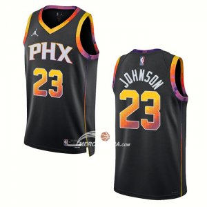 Maglia Phoenix Suns Cameron Johnson NO 23 Statement 2022-23 Nero