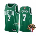 Maglia Boston Celtics Jaylen Brown NO 7 Icon 2022 NBA Finals Verde