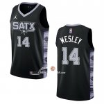 Maglia San Antonio Spurs Blake Wesley NO 14 Statement 2022-23 Nero
