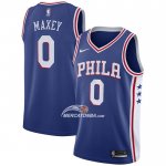 Maglia Philadelphia 76ers Tyrese Maxey NO 0 Icon Blu
