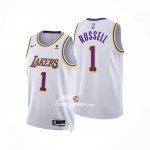 Maglia Los Angeles Lakers D'angelo Russell NO 1 Association 2022-23 Bianco