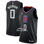 Maglia Los Angeles Clippers Russell Westbrook NO 0 Statement Nero