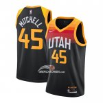 Maglia Utah Jazz Onovan Mitchell Citta 2020-21 Nero