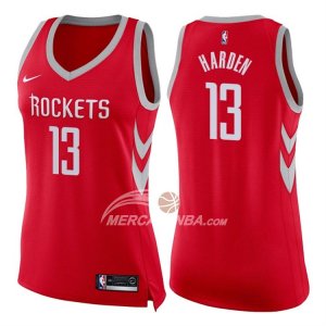 Maglia NBA Donna James Harden Houston Rockets Icon 2017-18 Rosso
