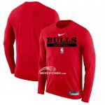 Maglia Manica Lunga Chicago Bulls Practice Performance 2022-23 Rosso