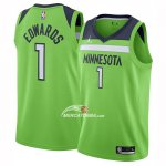 Maglia Minnesota Timberwolves Anthony Edwards Towns NO 1 Statement 2020-21 Verde