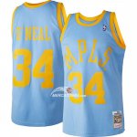 Maglia Los Angeles Lakers Shaquille O'neal NO 34 Mitchell & Ness 2001-02 Blu