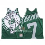 Maglia Boston Celtics Jaylen Brown Mitchell & Ness Big Face Verde