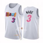 Maglia Miami Heat Dwyane Wade NO 3 Citta 2022-23 Bianco