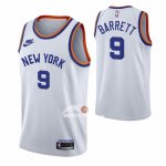 Maglia New York Knicks Rj Barrett NO 9 75th Anniversary Bianco