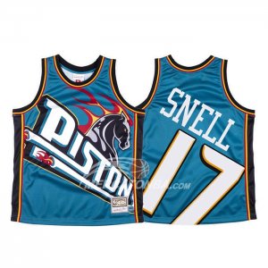 Maglia Detroit Pistons Tony Snell Mitchell & Ness Big Face Blu