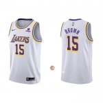 Maglia Los Angeles Lakers Jabari Brown NO 15 Association 2021-22 Bianco