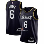 Maglia Los Angeles Lakers LeBron James NO 6 Select Series 2022 Nero