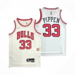 Maglia Chicago Bulls Scottie Pippen NO 33 Association 2021 Bianco