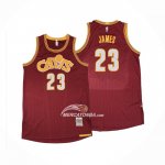 Maglia Cleveland Cavaliers LeBron James NO 23 Mitchell & Ness 2015-16 Rosso