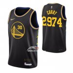 Maglia Golden State Warriors Stephen Curry 2974th 3 Points Nero