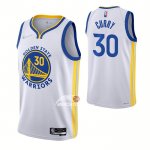 Maglia Golden State Warriors Stephen Curry NO 30 Association 2021-22 Bianco
