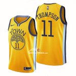 Maglia Golden State Warriors Klay Thompson NO 11 Earned Giallo